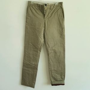 J. CREW Flannel lined khakis